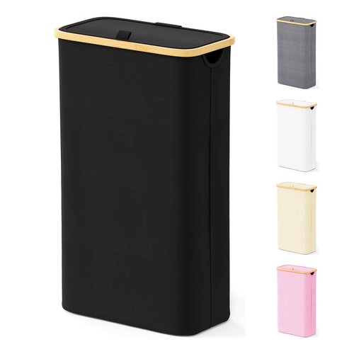 Slim laundry hamper - hamper, lid