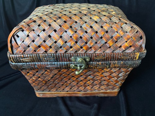 Vtg woven bamboo and - woven,