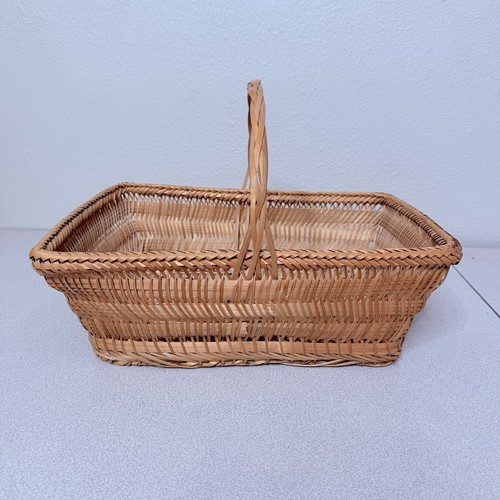 Vtg handwoven bamboo rattan - vtg,