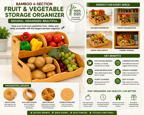 Stackable bamboo pantry - stackable,