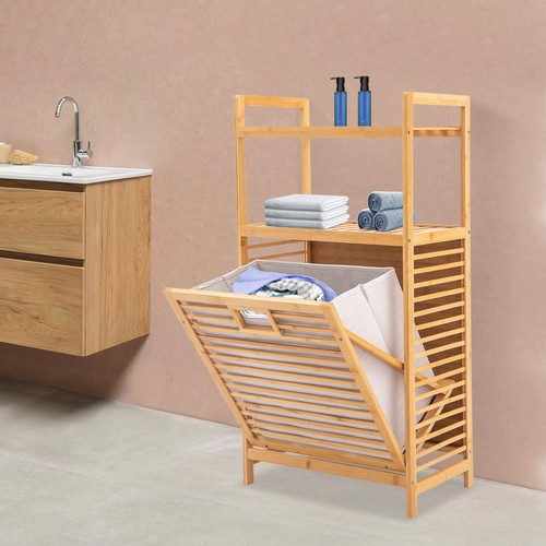 Bamboo clothes organizer - bamboo,