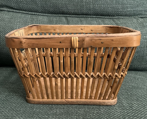 Vintage rustic bamboo - , basket