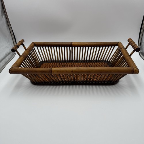 Vintage bamboo rattan - rattan, basket
