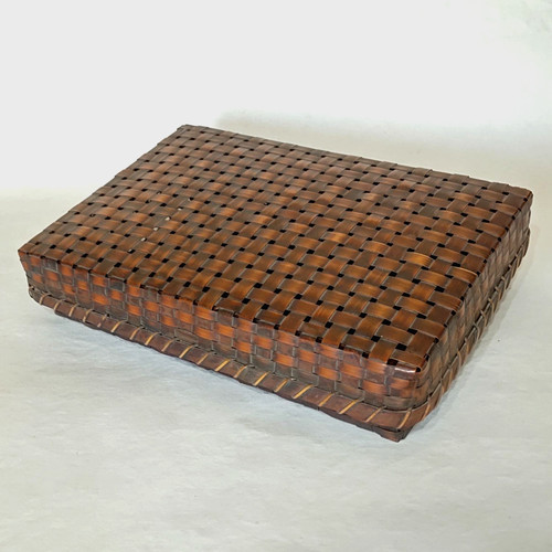 Japanese vintage woven bamboo - japanese,