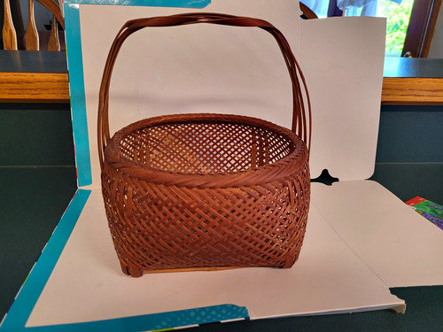 Vintage handwoven bamboo - handwoven,