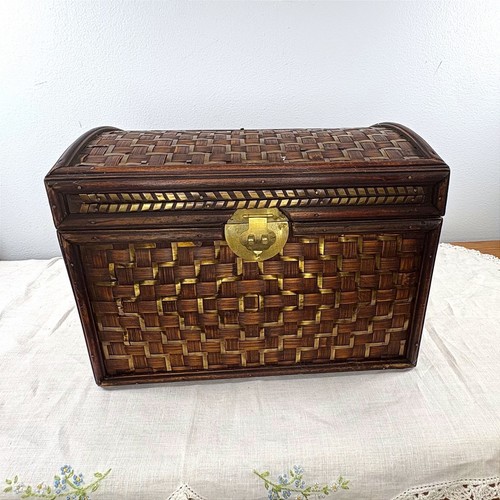 Vintage woven bamboo and - woven,