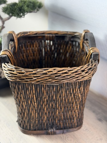 Vintage asian handwoven bamboo - asian,