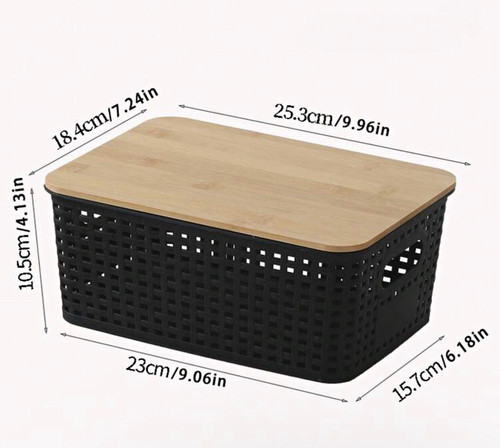Black rectangular plastic - black,