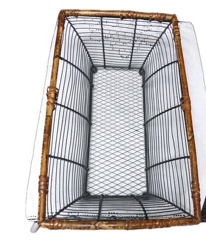 Black wire rectangular - black, basket