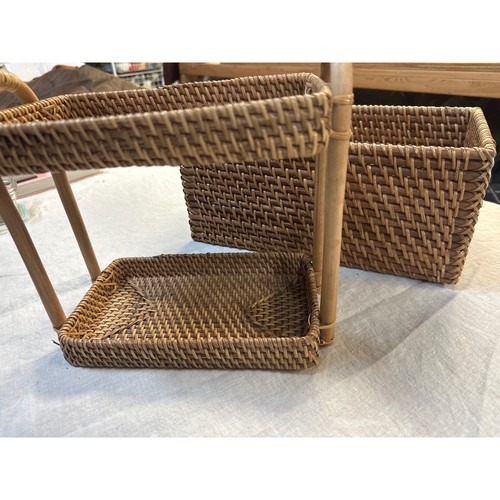 Woven rattan tier standing - woven, 2