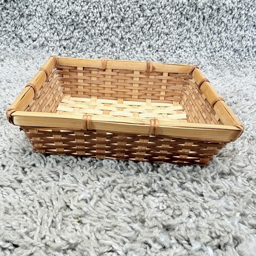 Woven bamboo basket - woven,
