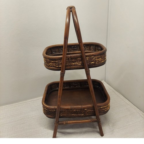 Vintage dark brown bamboo - brown,
