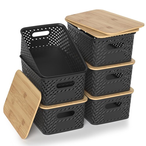 Plastic storage bins with - bins,