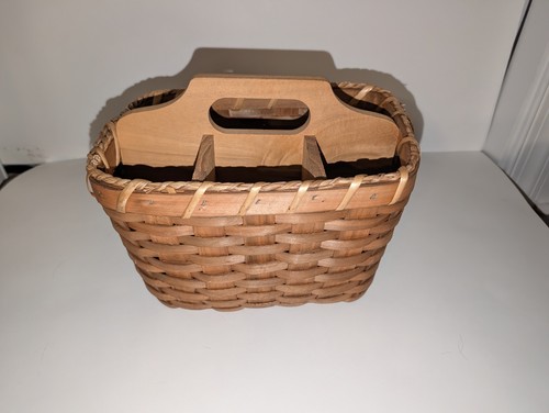 Woven wood basket - basket, utensil
