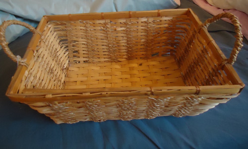 Basket vintage bamboo - basket,
