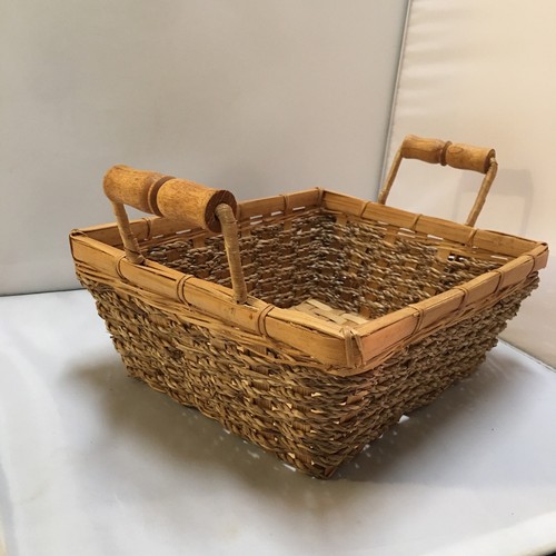 Woven seagrass basket unisex - seagrass,