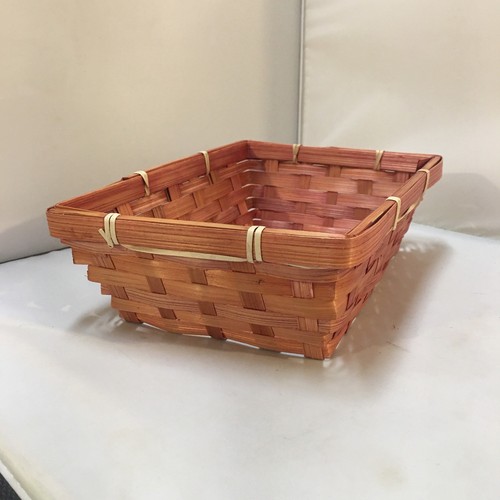 Woven bamboo basket decor - woven,