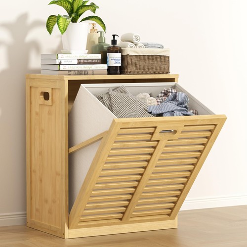 Tilt out laundry hamper - out,